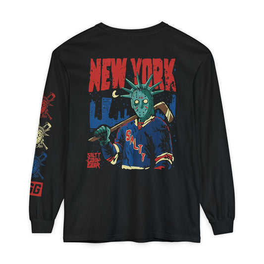 New York Liberty Enforcer Long Sleeve Tee– Front, Back, and Sleeve Print