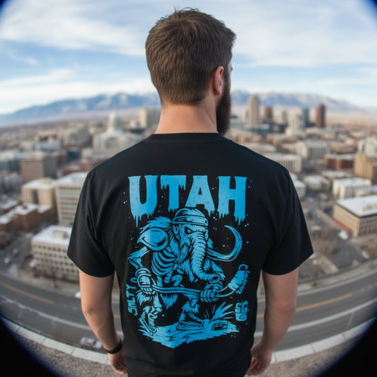 UTAH ICE AGE ENFORCER - Premium Hockey Tee - Front and Back Edition