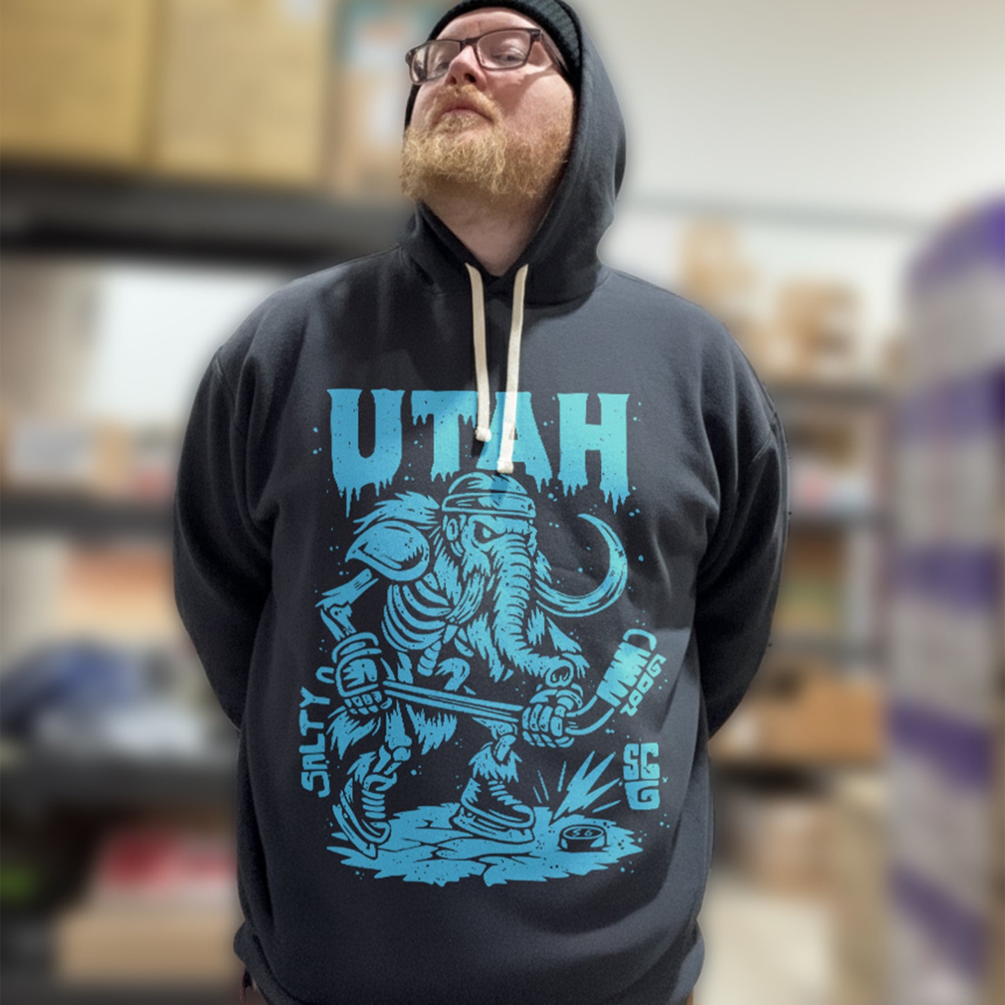 Utah Ice Age Enforcer - Lightweight Hoodie - Premium Ice Hockey Apparel