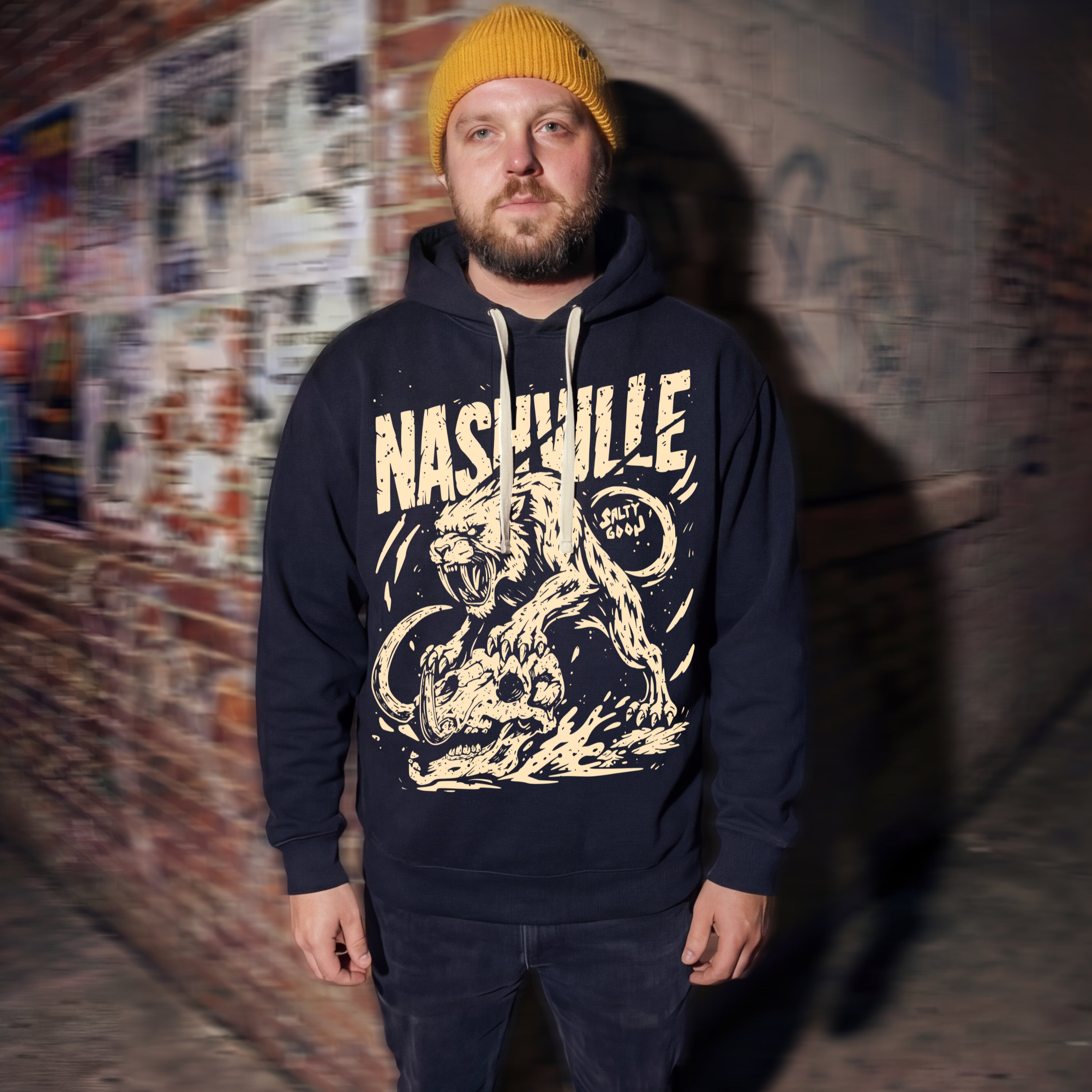 NASHVILLE PREHISTORIC VICTORY - PREMIUM LIGHT HOODIE - FRONT PRINT