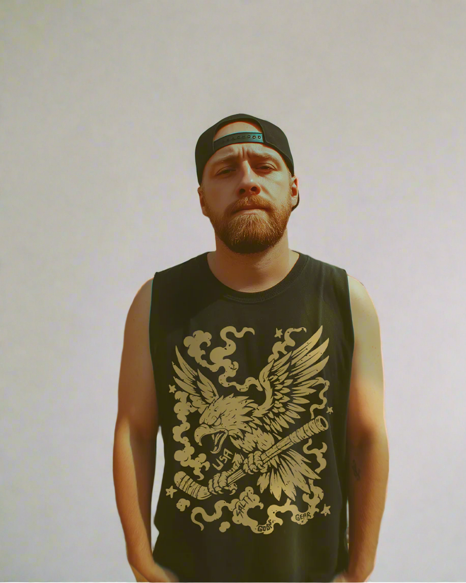 Stars Stripes and Slashes Unisex Muscle Tank Top