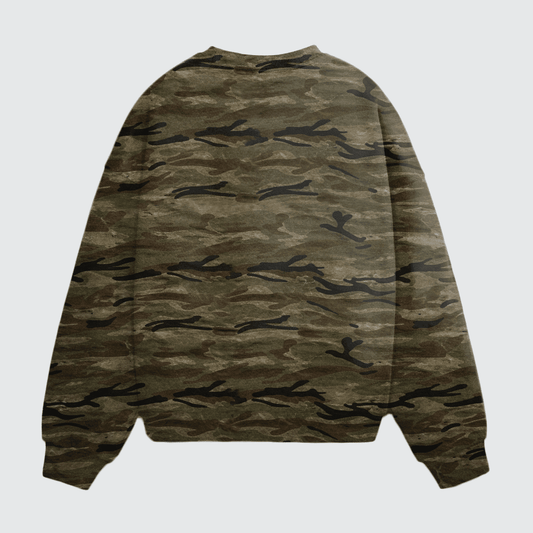 USA HOCKEY x SGG Unisex Oversized Heavyweight Camo Crewneck Sweatshirt (400GSM)
