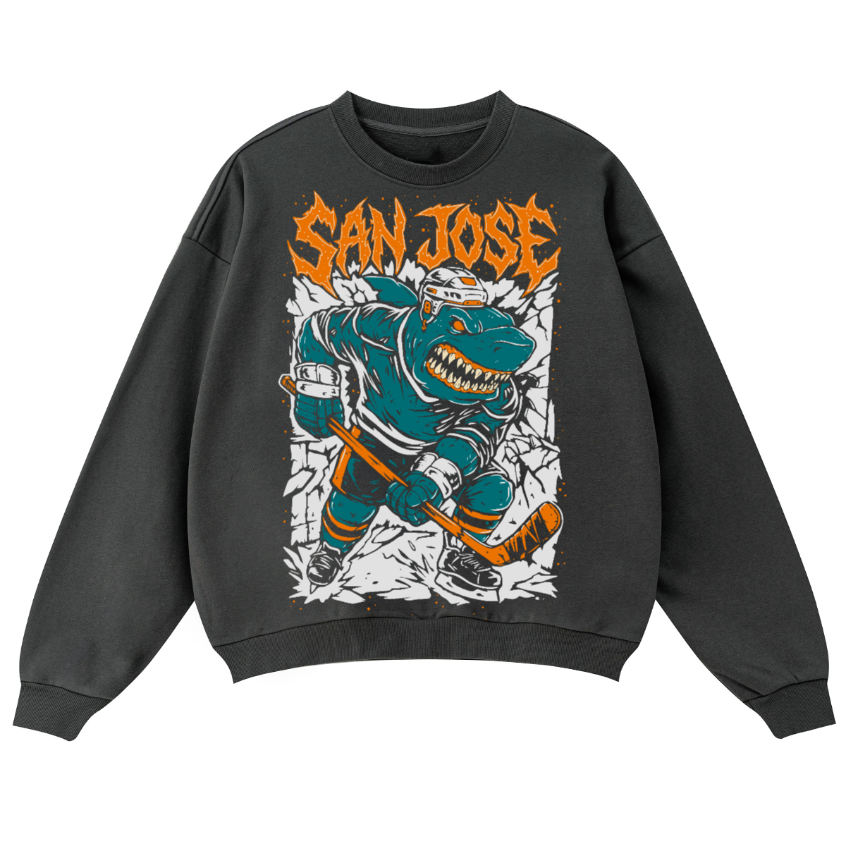 San Jose Sharp Bite Enforcer - Ultra Heavy Premium  Oversized Crewneck sweatshirt (460GSM)