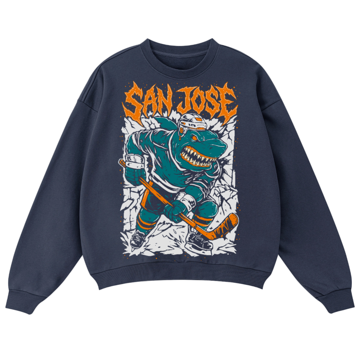 San Jose Sharp Bite Enforcer - Ultra Heavy Premium  Oversized Crewneck sweatshirt (460GSM)