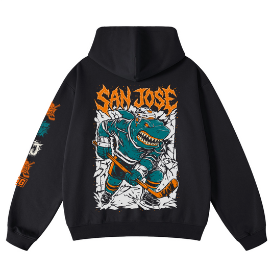 SAN JOSE SHARP BITES Unisex Heavyweight Looped Hoodie(440GSM)