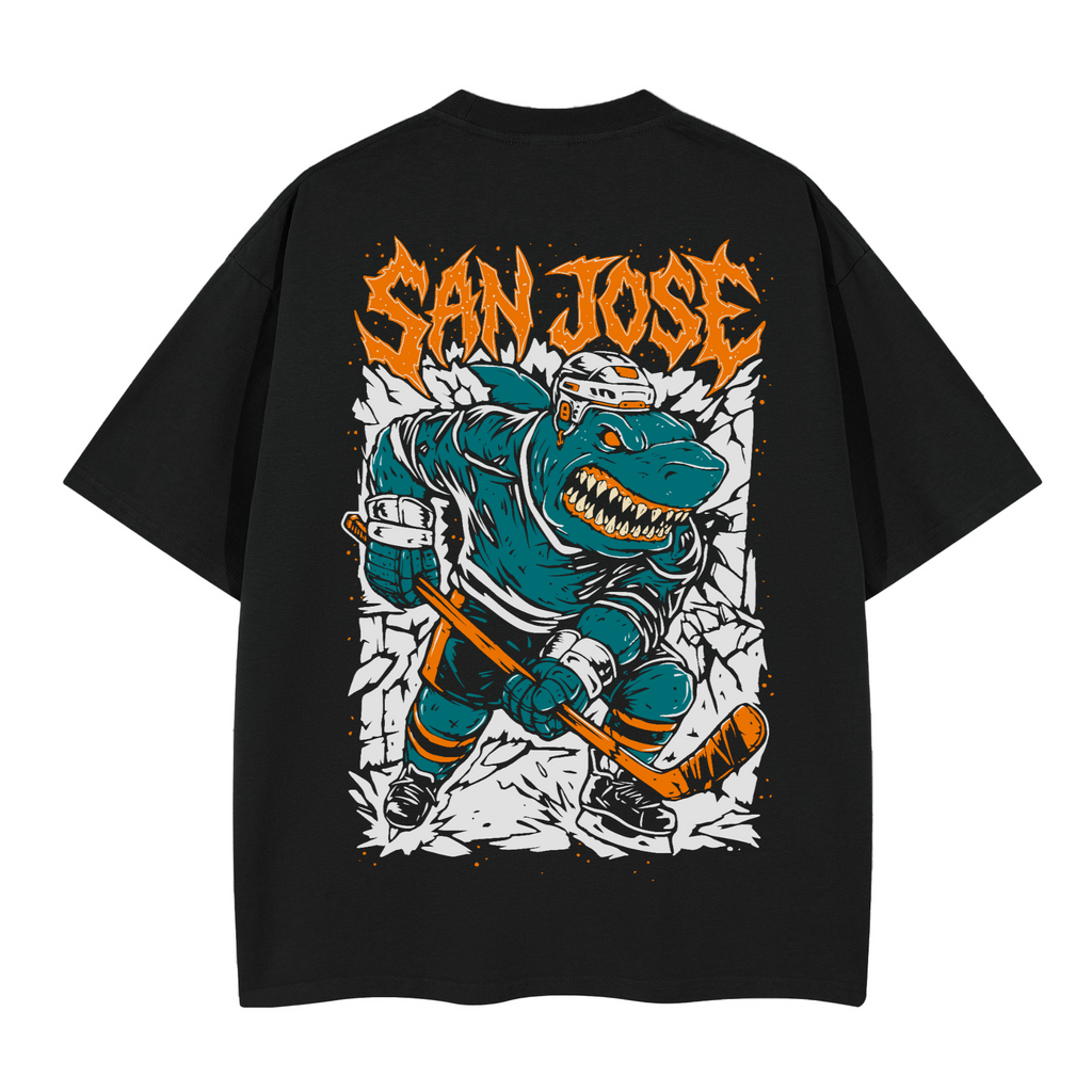 San Jose Sharp Bites Front and Back Heavyweight T-Shirt