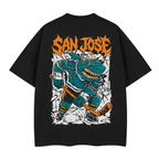 San Jose Sharp Bites Front and Back Heavyweight T-Shirt