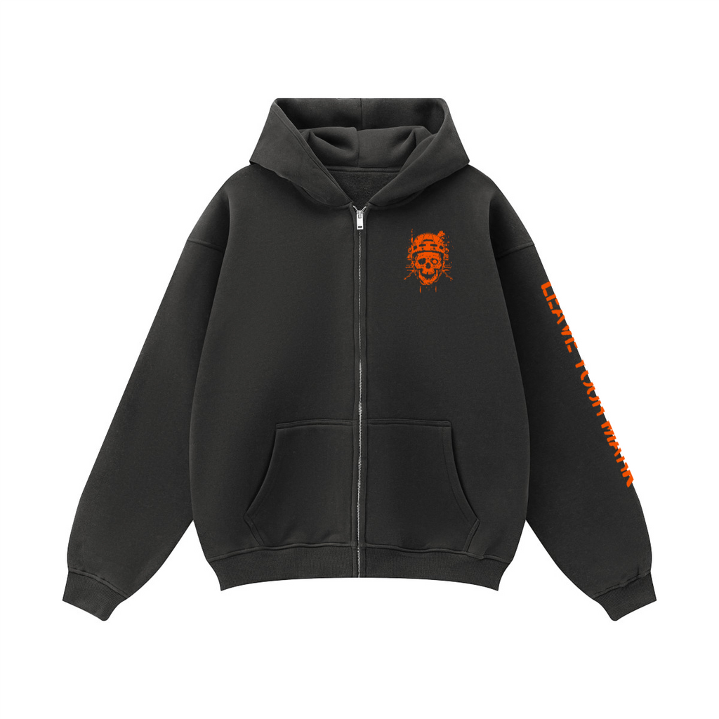 LEAVE YOUR MARK V1 Heavyweight Fleece Zip-Up Oversized Hoodie (380GSM)