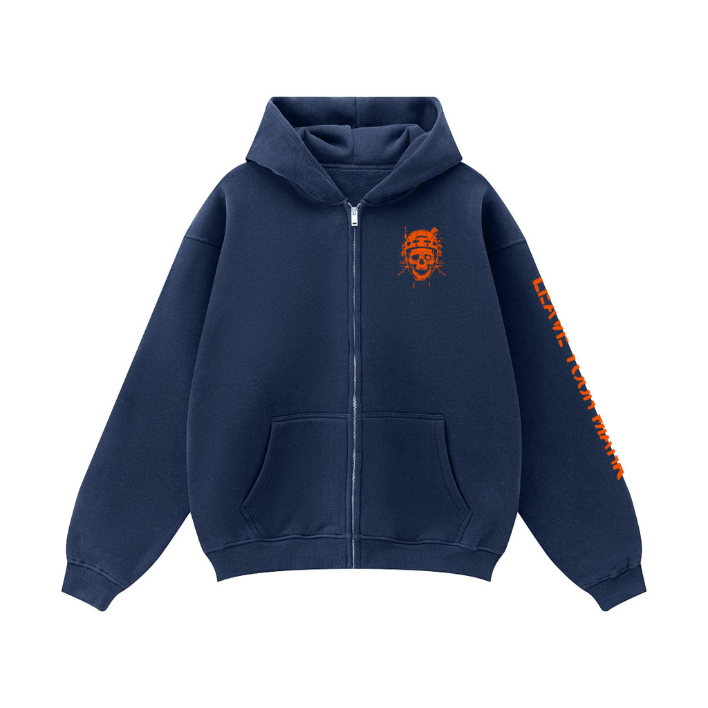 LEAVE YOUR MARK V1 Heavyweight Fleece Zip-Up Oversized Hoodie (380GSM)