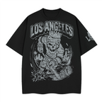 Los Angeles Royal Bones Tee Front and Sleeve