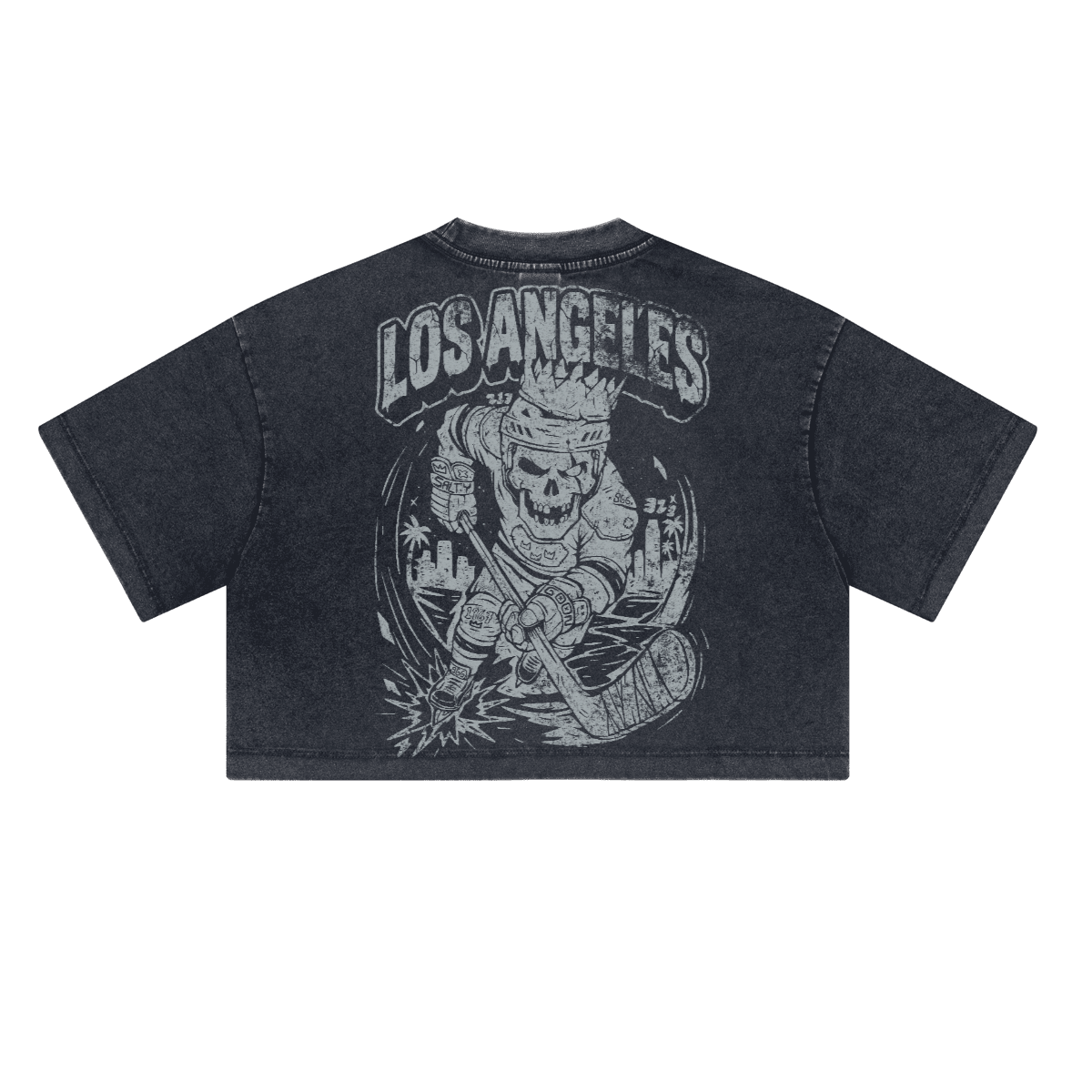 Los Angeles Royal Bones Washed Crop Top