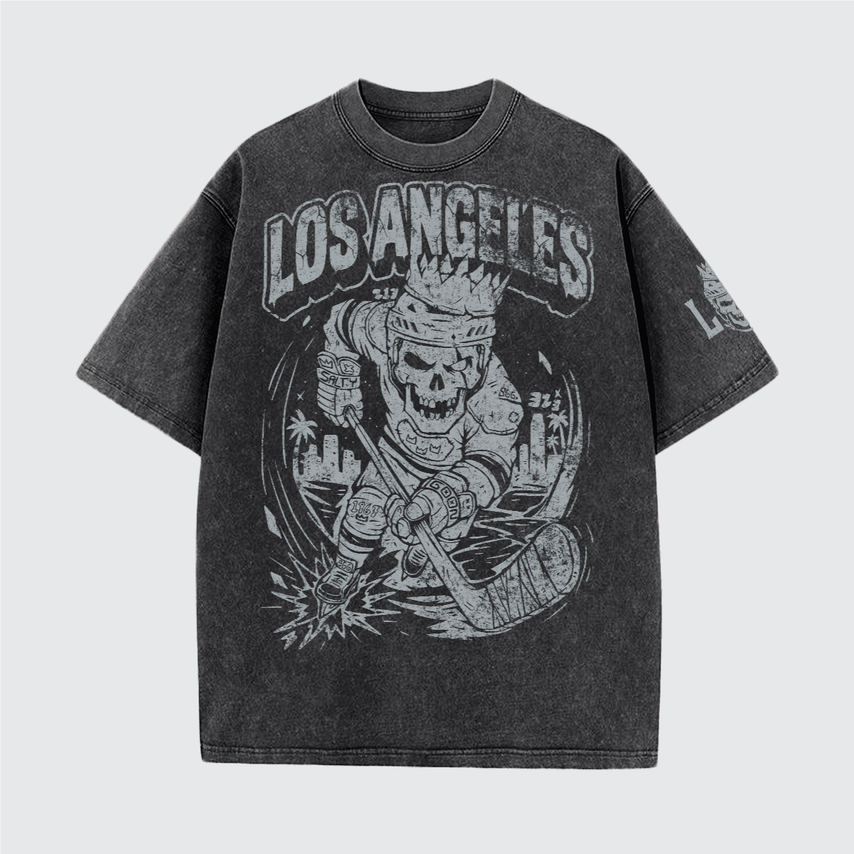 Los Angeles Royal Bones Snow Wash Tee