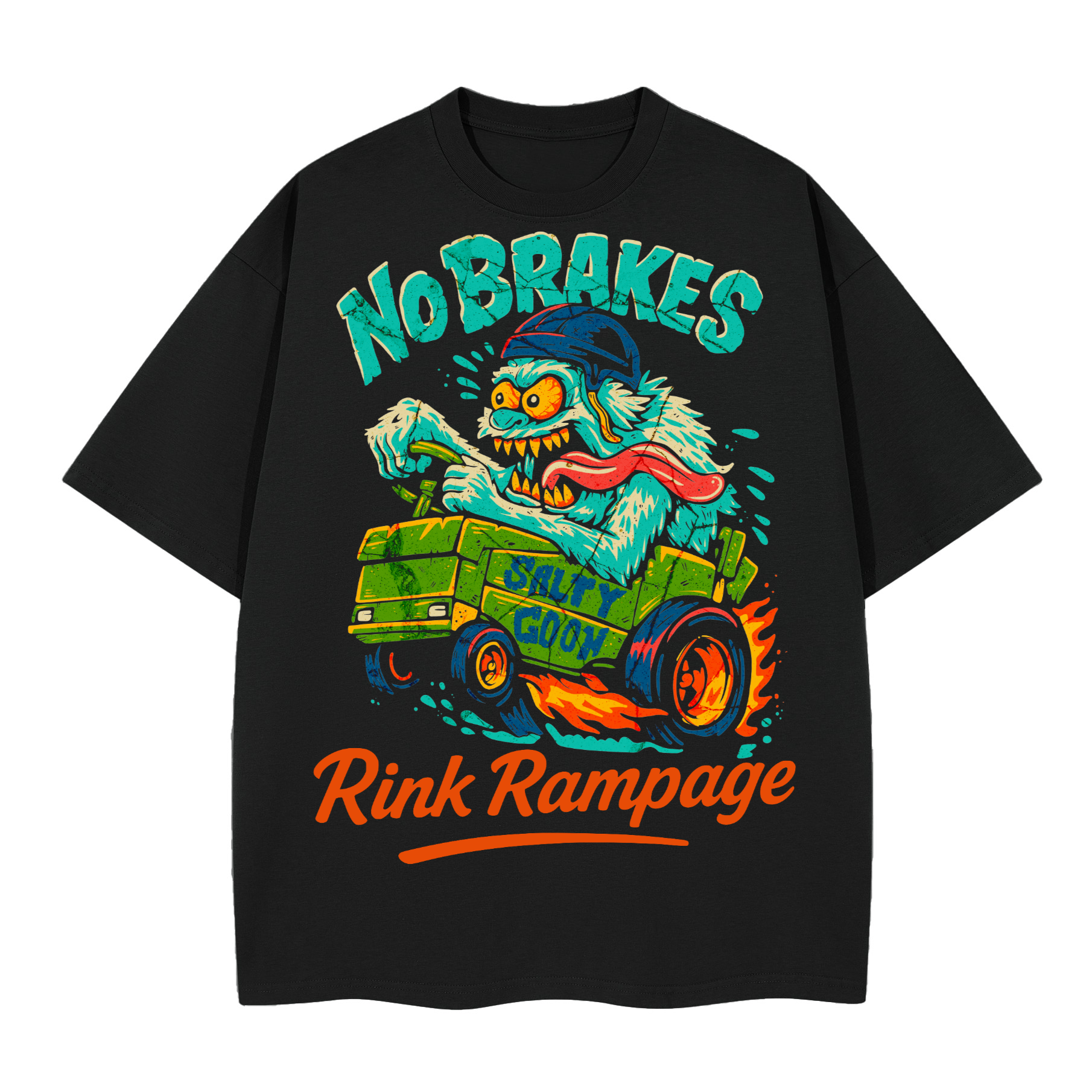 No Brakes Rink Rampage Unisex Heavyweight T-Shirt (280GSM)