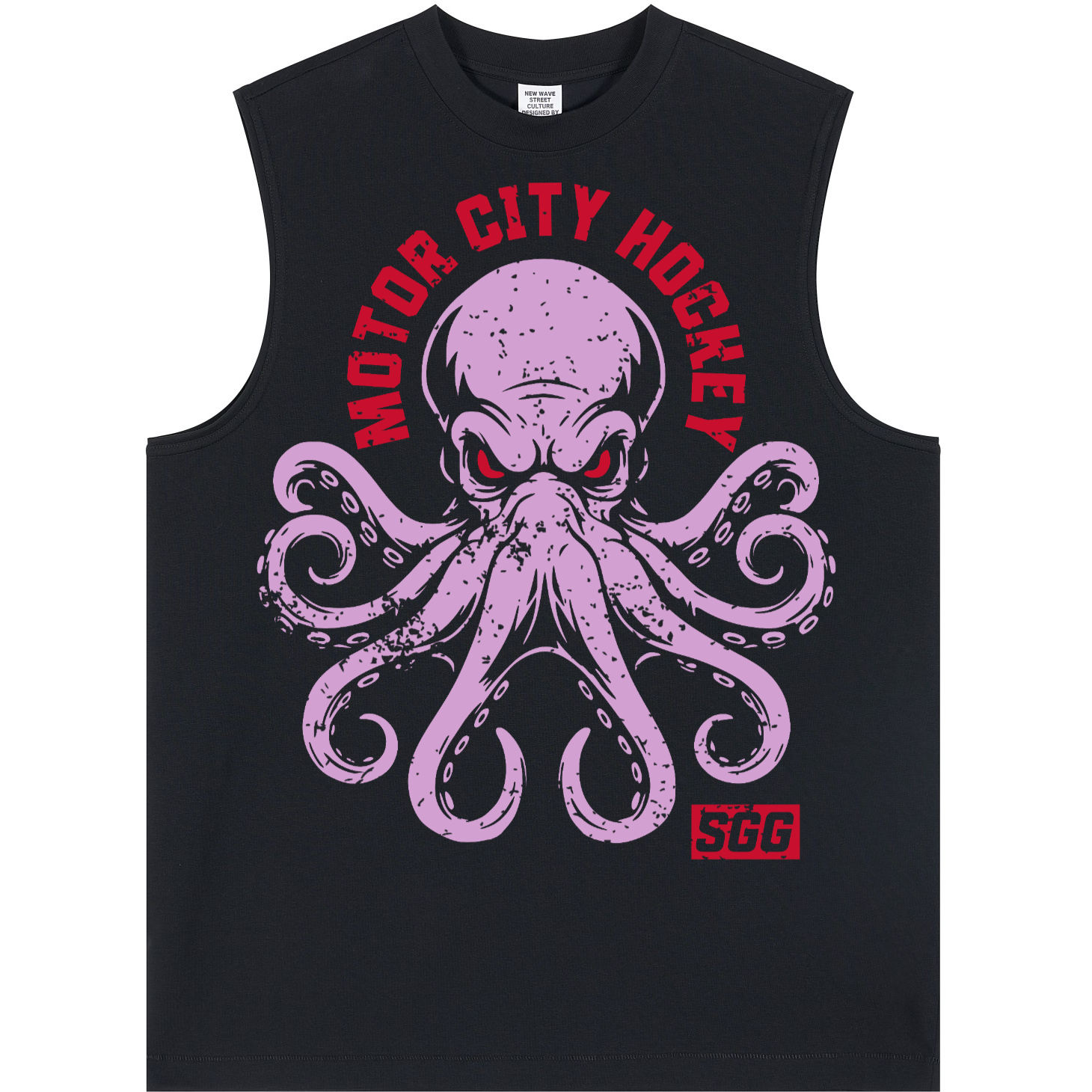 Motor City Hockey Unisex Heavyweight Longline Loose Tank Top(230GSM)