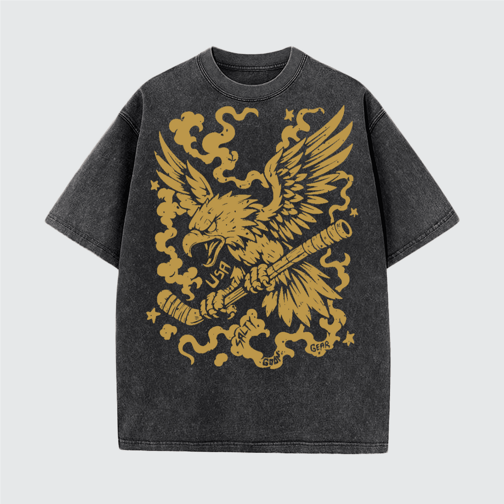 USA Hockey Golden Eagle Tshirt Design Vintage Washed 