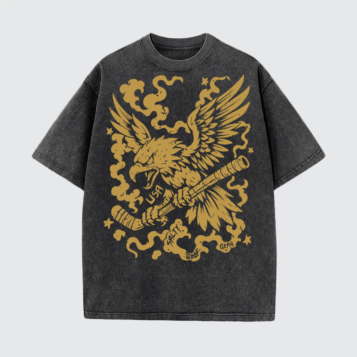 USA Hockey Golden Eagle Tshirt Design Vintage Washed 