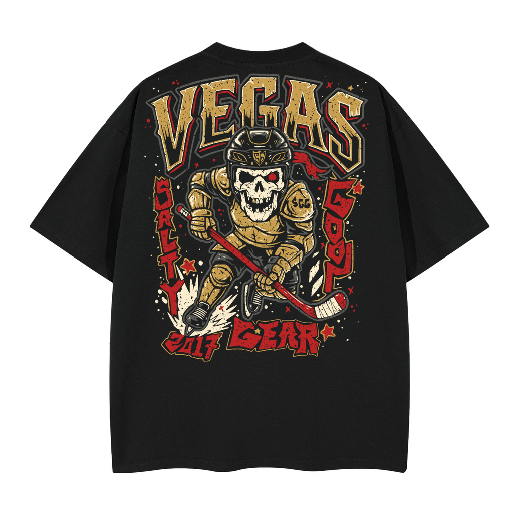 Vegas Hockey Enforcer Tee Front and Back
