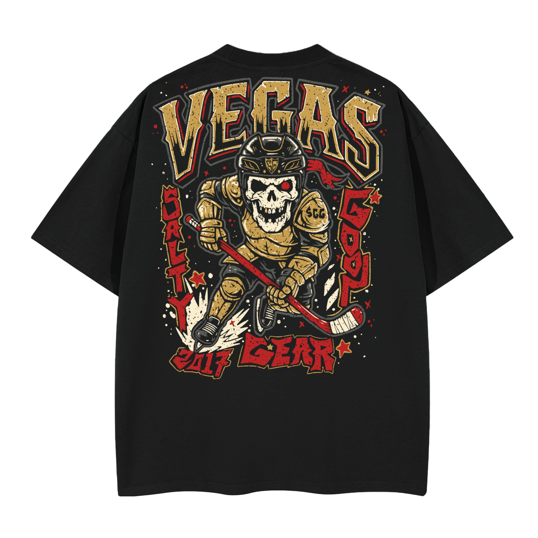 Vegas Hockey Enforcer Tee Front and Back