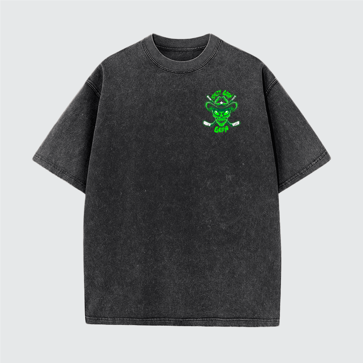 Dallas Heavy Vintage Tee Front and Back