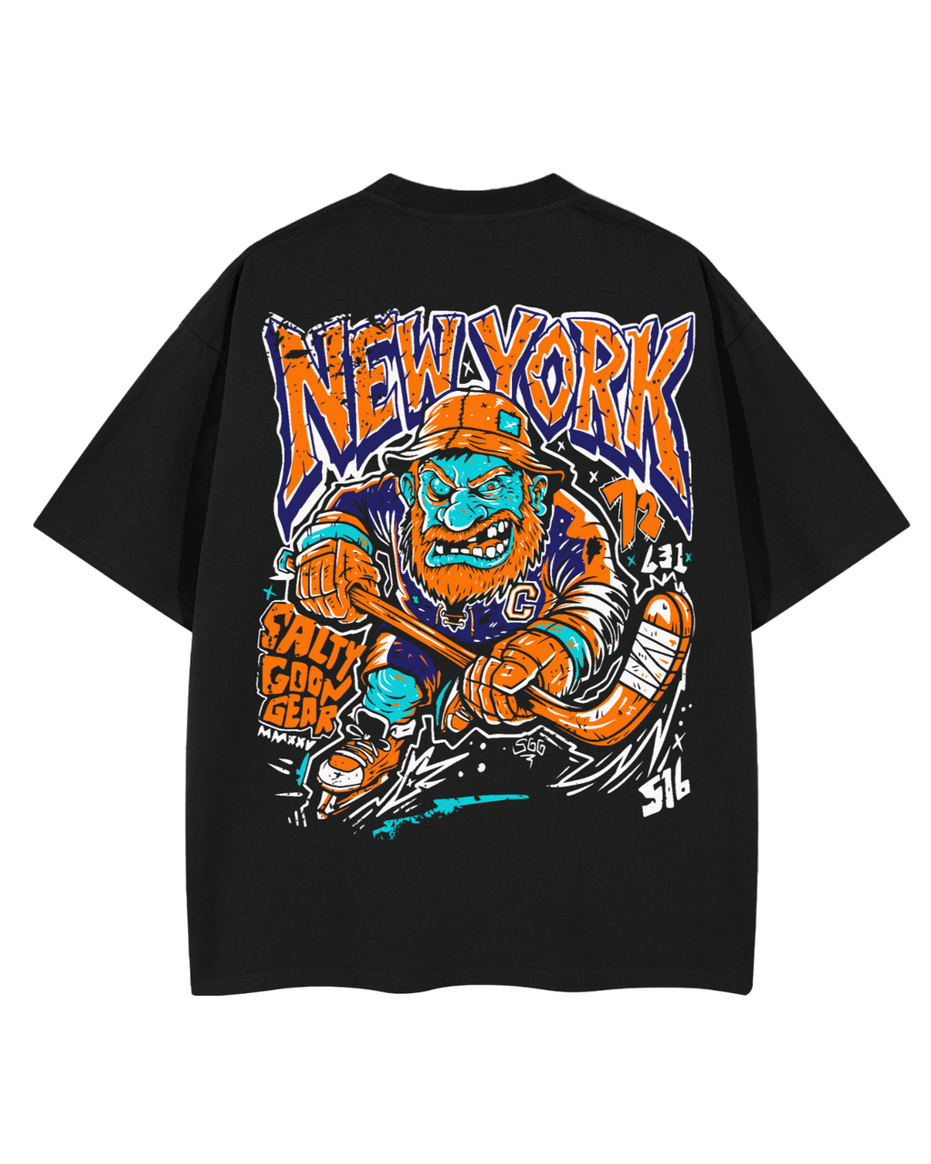 New York Salty Sailor Heavy Shirt Front and Back
