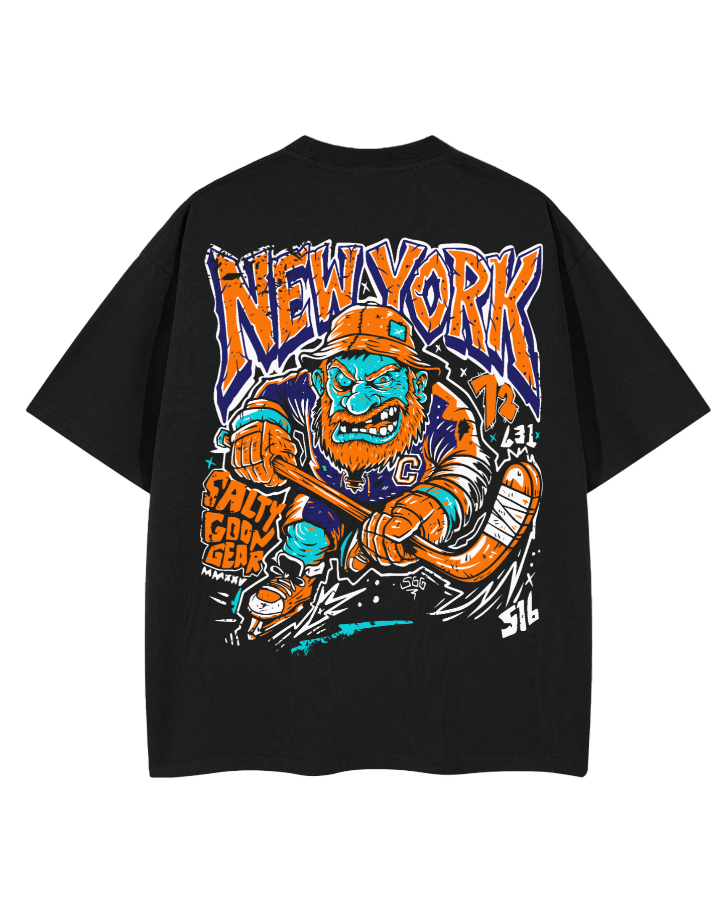 New York Salty Sailor Heavy Shirt Front and Back
