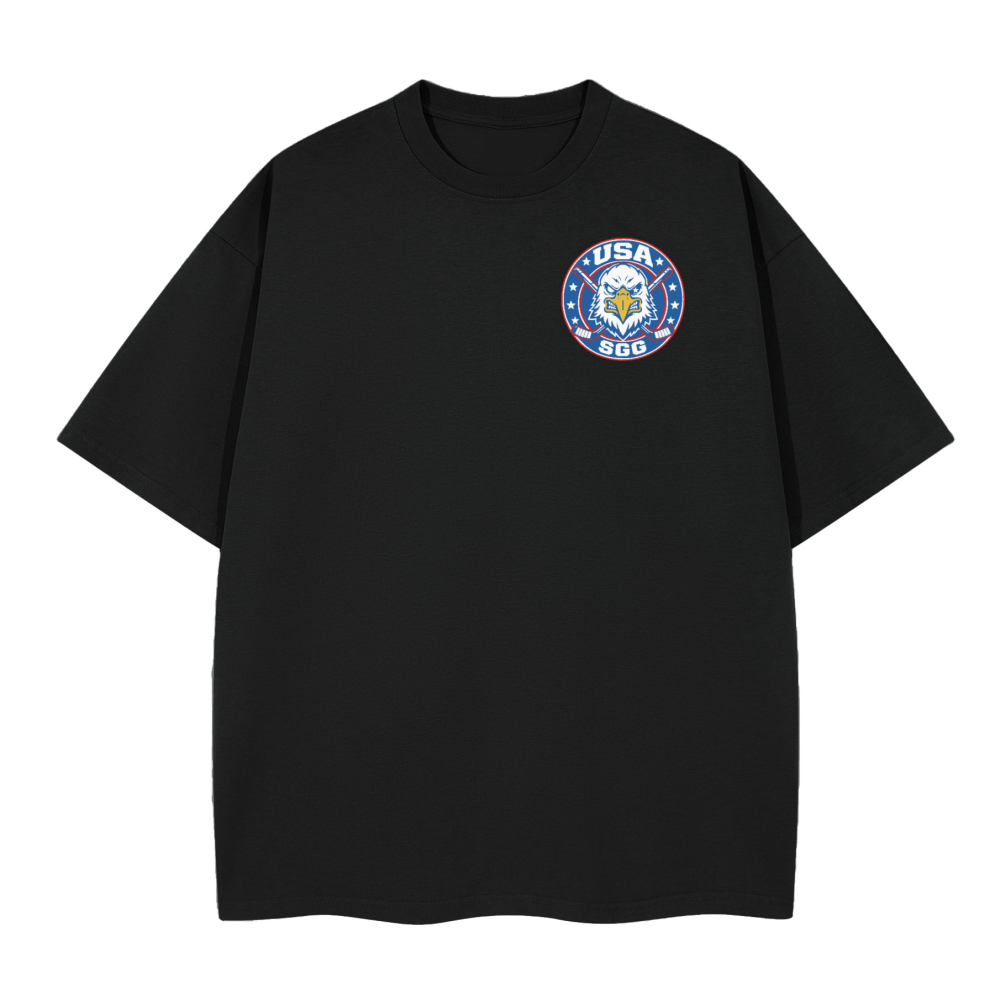 USA American Hockey Gold Front and Back Heavy Shirt