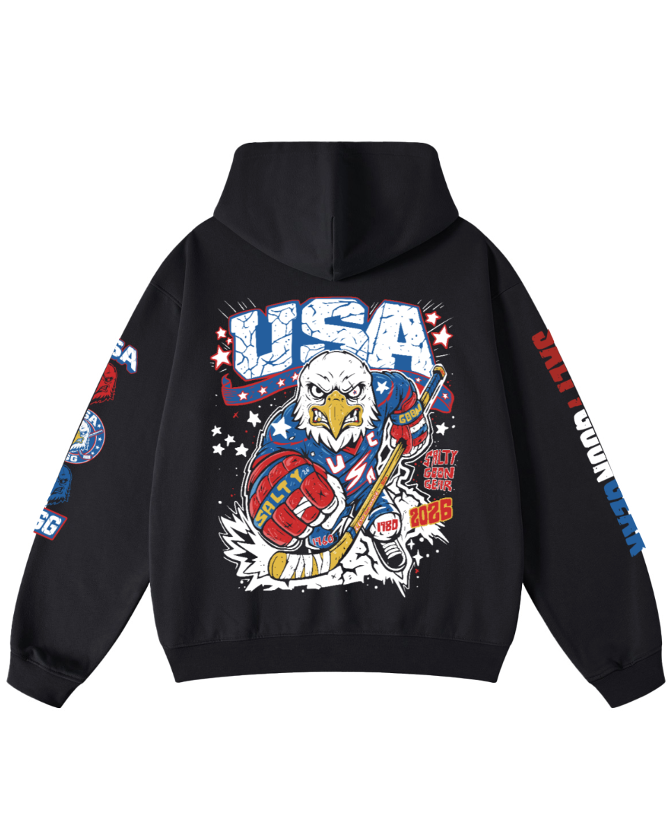 USA American Hockey Gold Heavy Hoodie