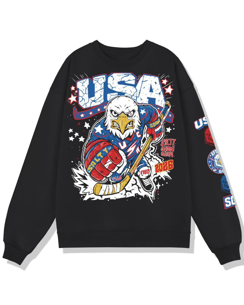 USA American Hockey Gold Heavy Sweatshirt