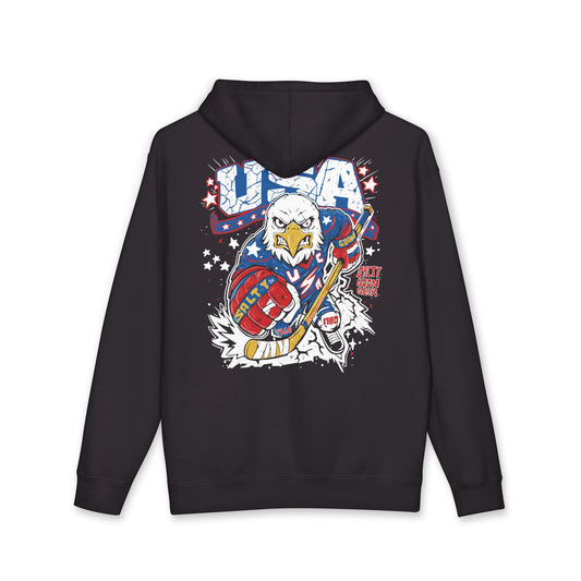 USA HOCKEY X SGG PREMIUM 10OZ HEAVY HOODIE - FRONT AND BACK