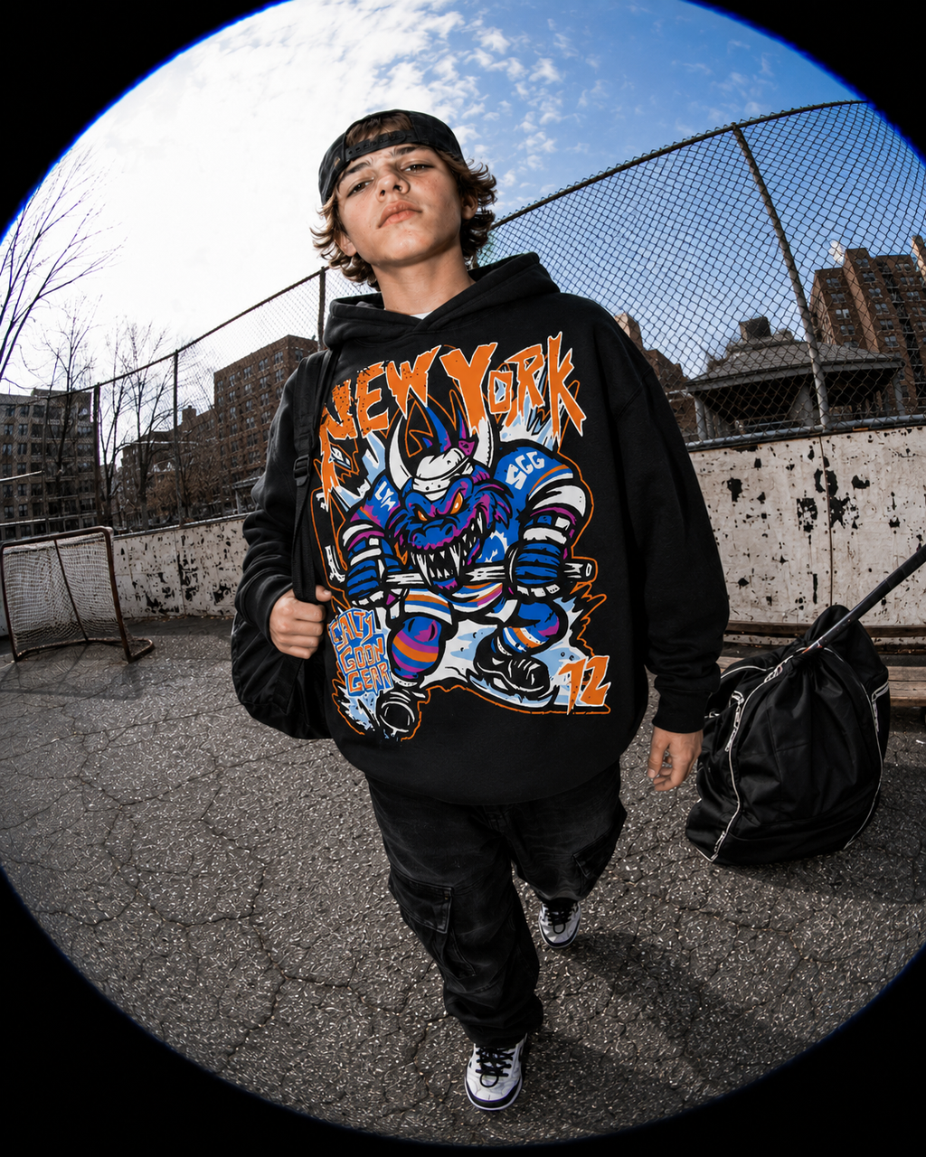 New York Scaled Skater Youth Hoodie