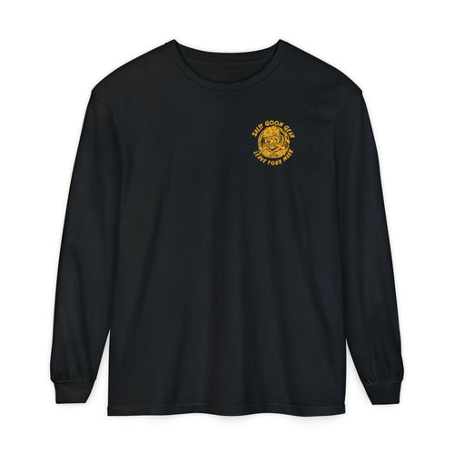 BOSTON IRON BITE ENFORCER - LONG SLEEVE PREMIUM TEE - FRONT AND BACK