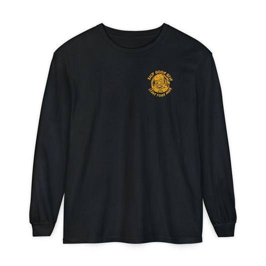 BOSTON IRON BITE ENFORCER - LONG SLEEVE PREMIUM TEE - FRONT AND BACK