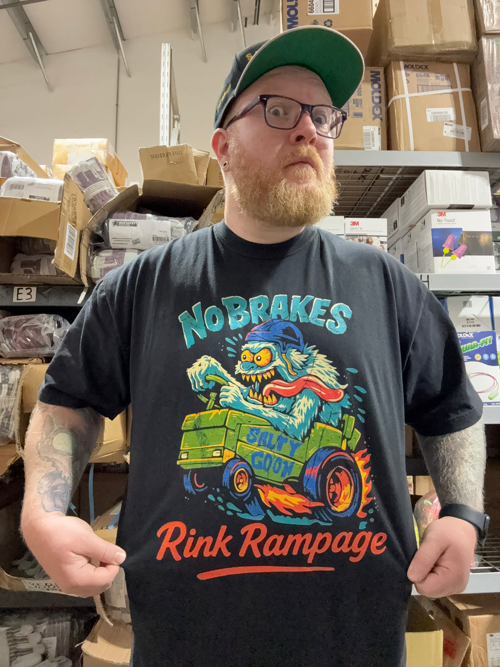 No Brakes Rink Rampage Comfort Colors Front Print Tee