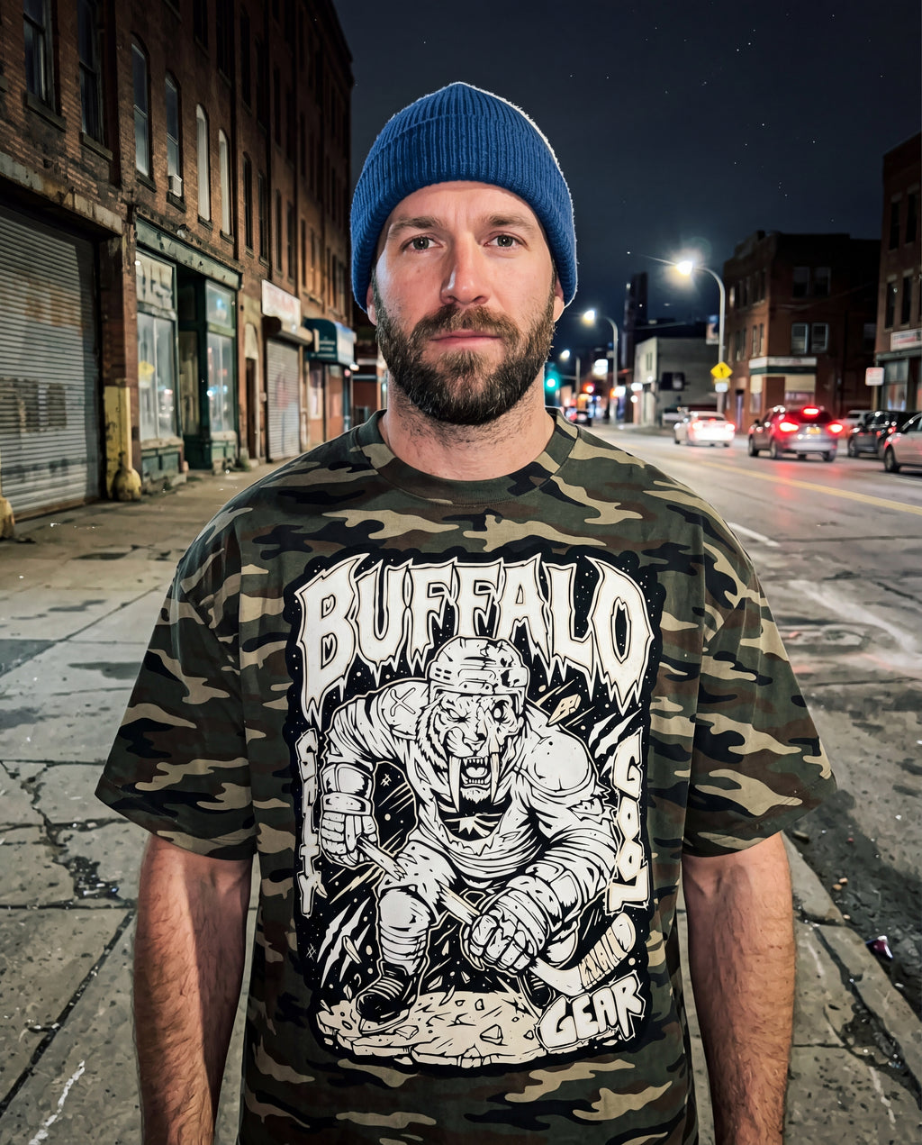 Buffalo Hockey Enforcer Heavy Camo Tee LMTD 50 Pieces