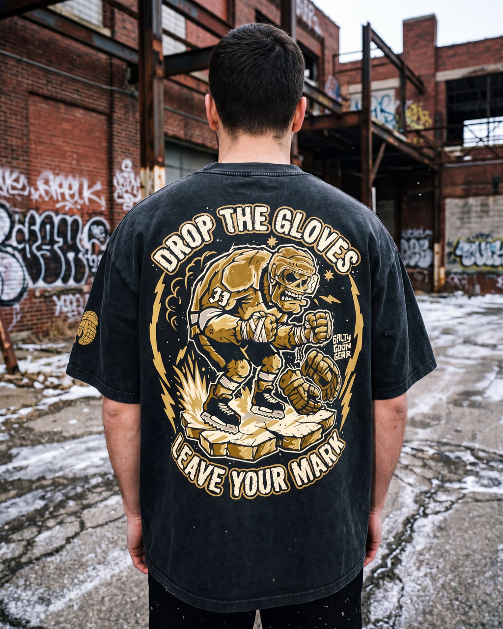 Drop the Gloves Vintage Wash Cotton T-Shirt (230GSM)