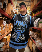 Black Utah Hockey Basketball Jersey