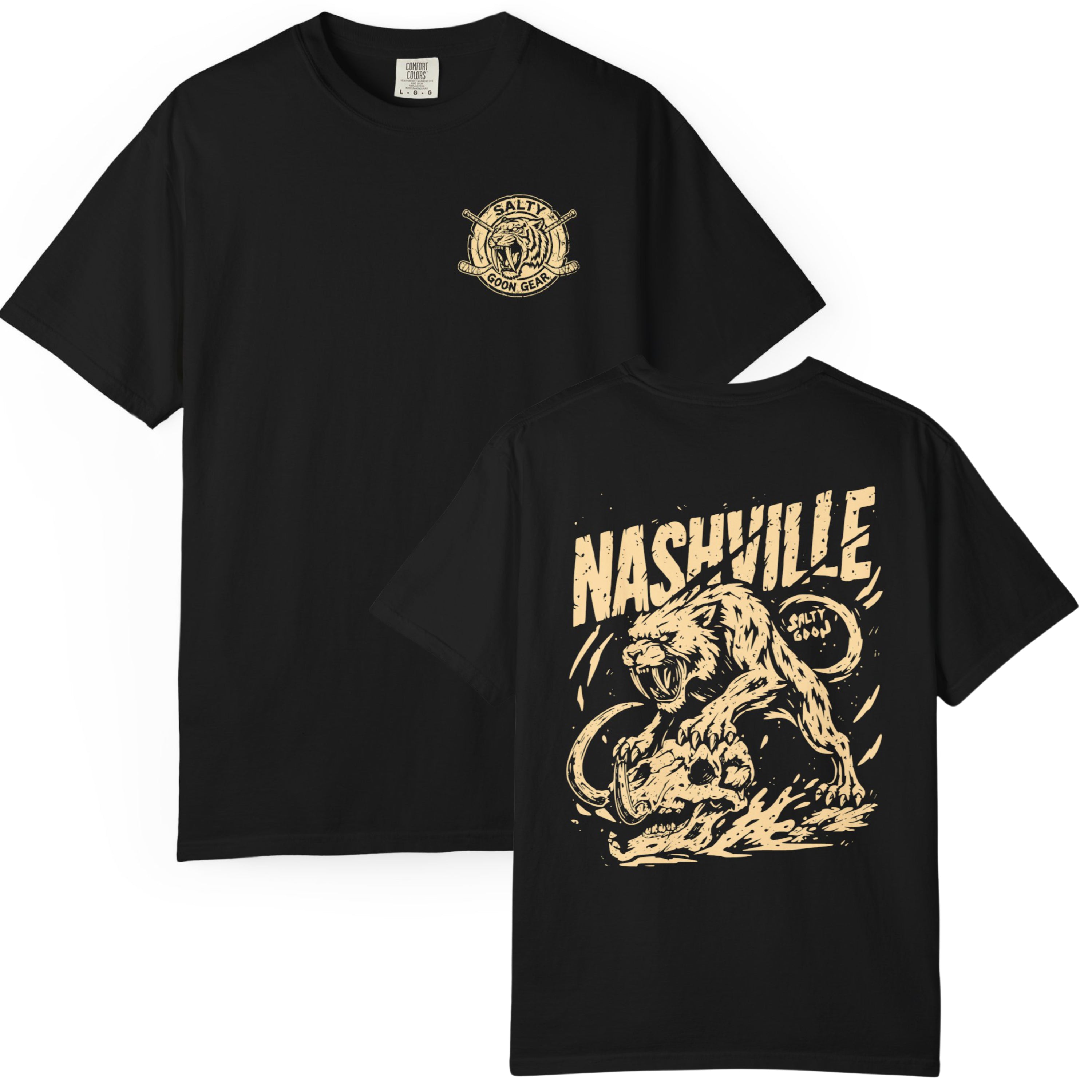 NASHVILLE PREHISTORIC VICTORY - FRONT AND BACK COMFORT COLORS TEE