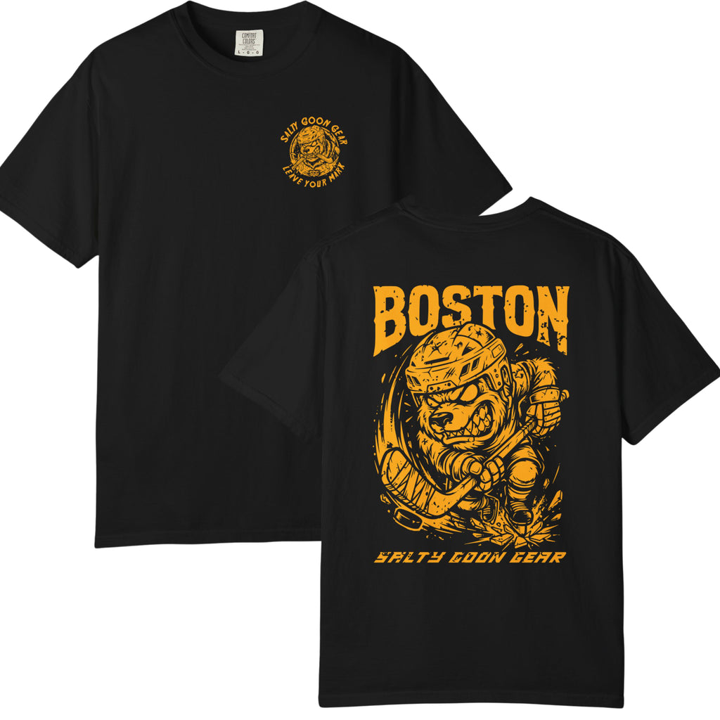 BOSTON - IRON BITE ENFORCER - PREMIUM TEE - FRONT AND BACK
