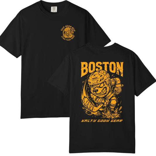 BOSTON - IRON BITE ENFORCER - PREMIUM TEE - FRONT AND BACK