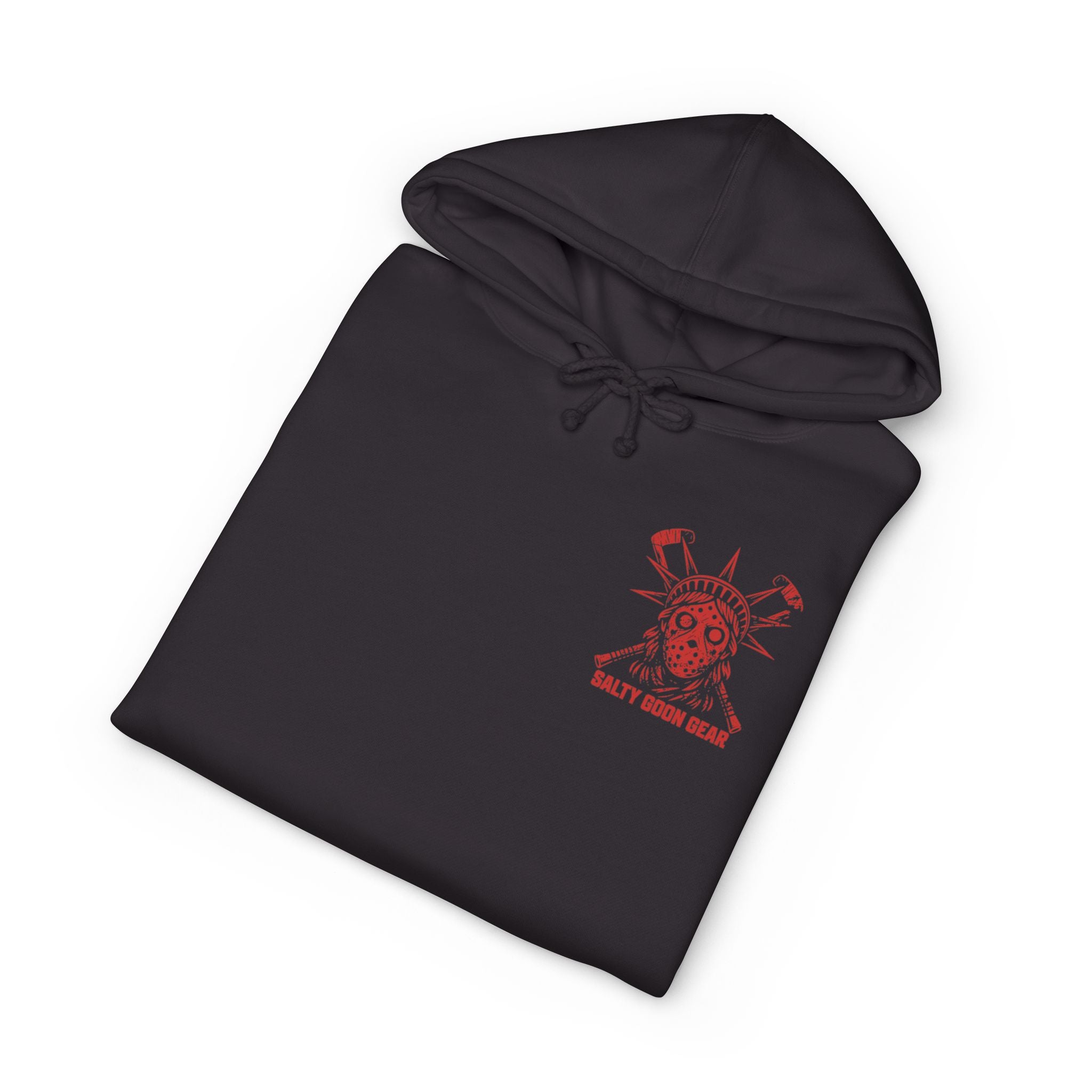 NEW YORK - LIBERTY ENFORCERS - Salty Goon Gear -  10 oz heavy hoodie - Front, Back, and Sleeve Print