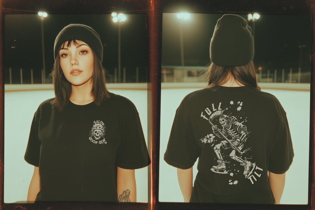 SOLD OUT - Full Tilt - Premium Tee & Sticker Pack - FREE SHIPPING 🏒💀⚡