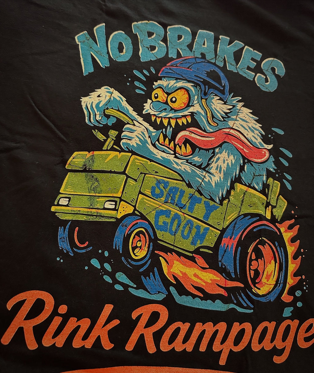No Brakes Rink Rampage Comfort Colors Front Print Tee