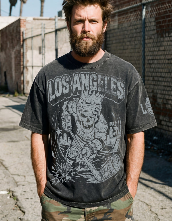Los Angeles Royal Bones Snow Wash Tee