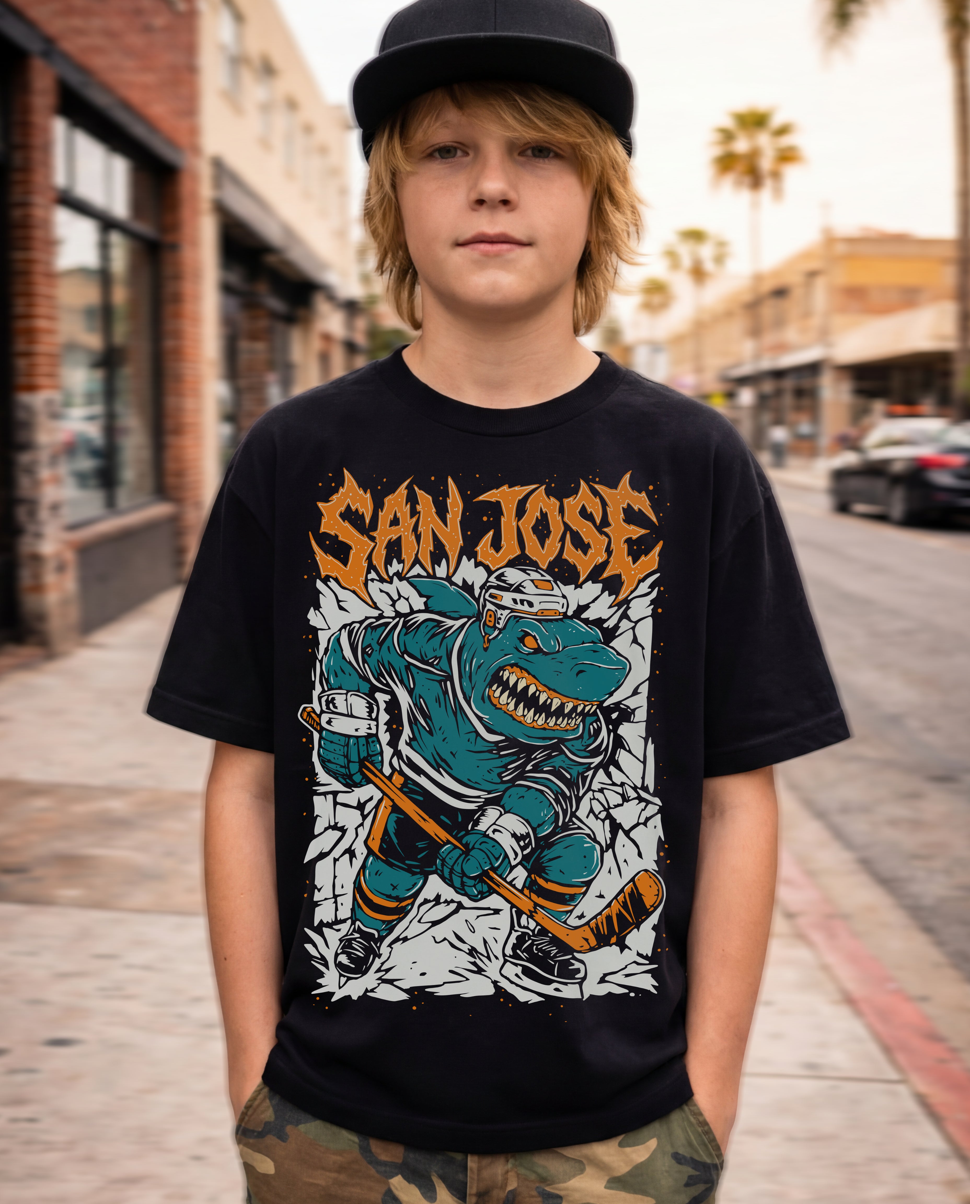 SAN JOSE SHARP BITES Kids Heavyweight loose T-shirt (280GSM)