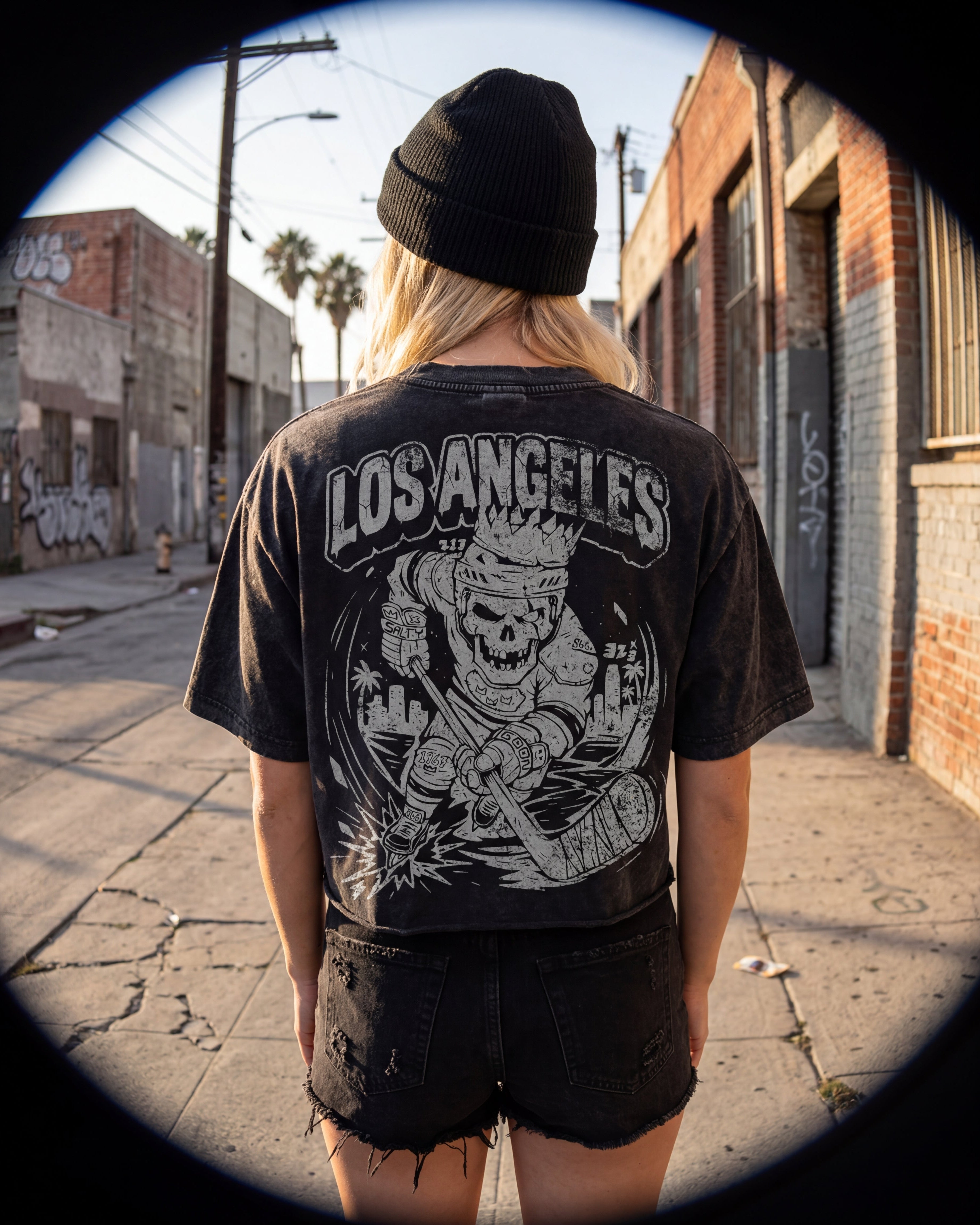 LA hockey Crop top vintage 