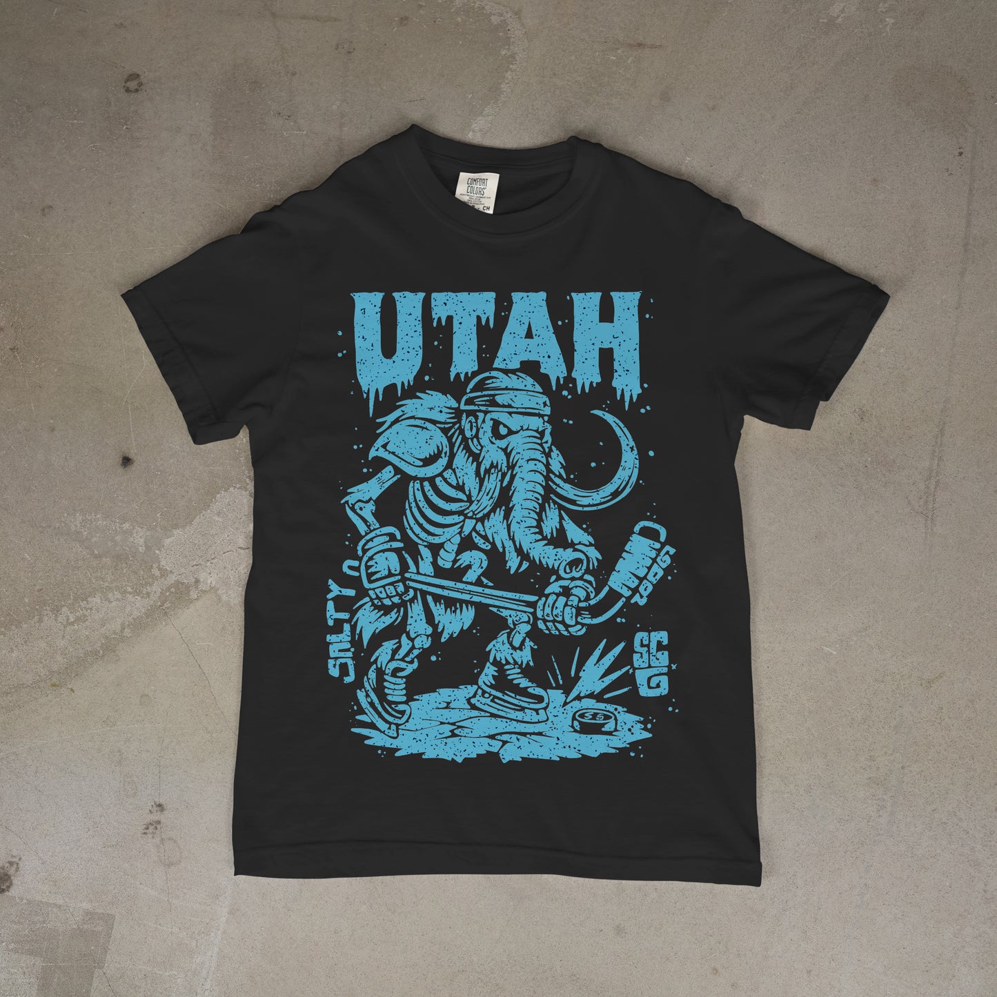 UTAH ICE AGE ENFORCER - Premium Screen Print Comfort Colors Tee