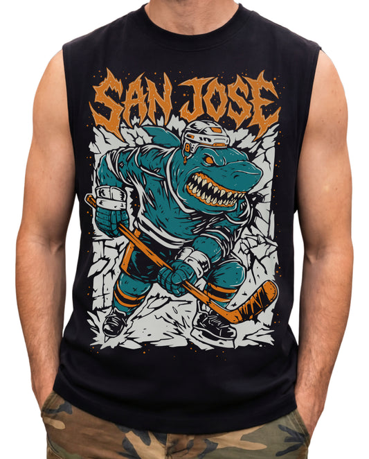 SAN JOSE SHARP BITES Unisex Heavyweight Longline Loose Tank Top(230GSM)