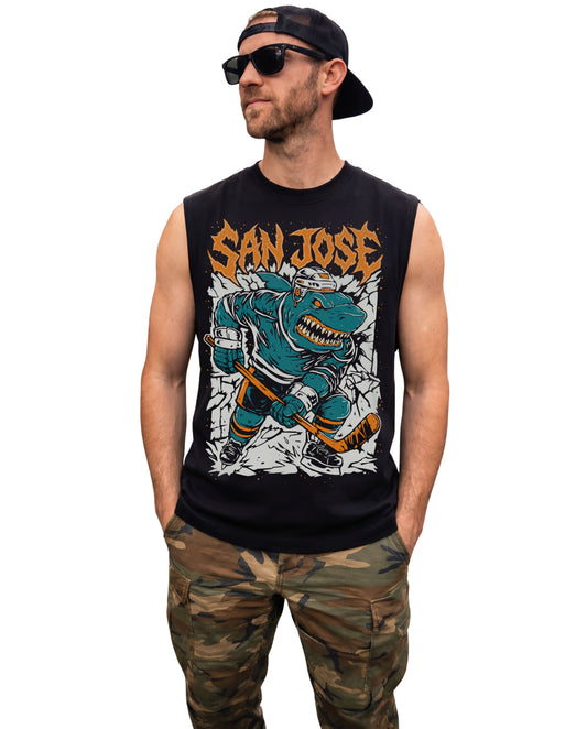 SAN JOSE SHARP BITES Unisex Heavyweight Longline Loose Tank Top(230GSM)
