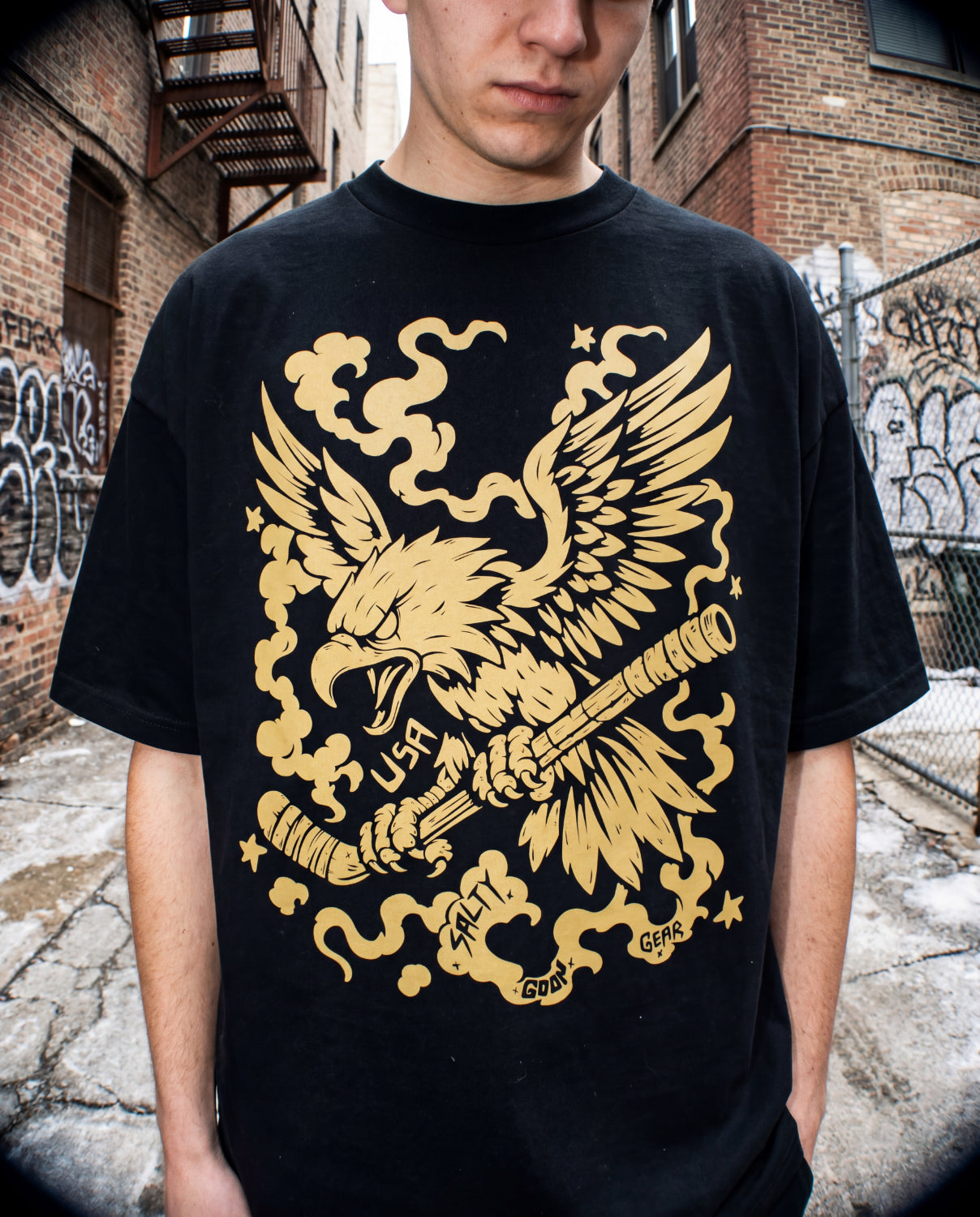 Stars Stripes and Slashes Tee