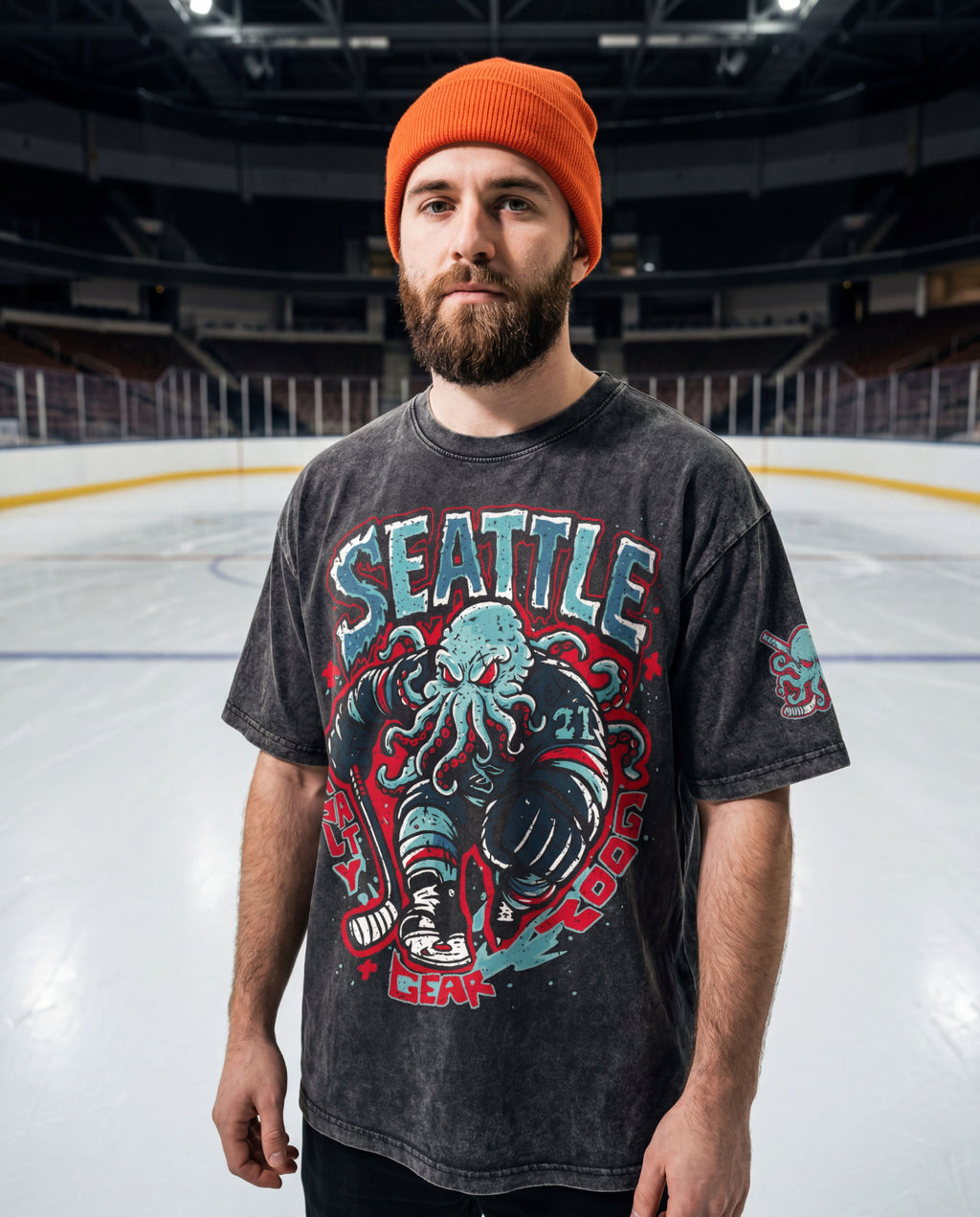 Seattle Hockey Enforcer Vintage Tee